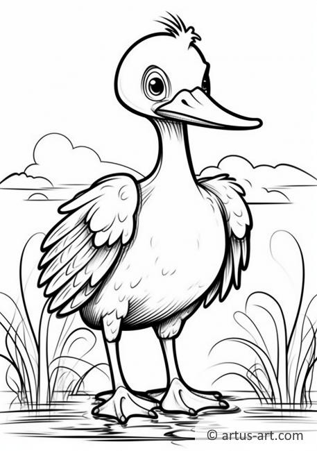 Stork Coloring Page For Kids
